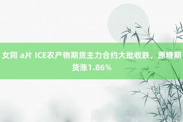 女同 a片 ICE农产物期货主力合约大批收跌，原糖期货涨1.86%